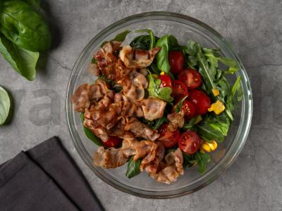 Salotas su jauna kukurūza ir bekonu Žingsnis 4