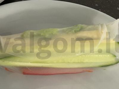 Daržovių ir sūrio spring roll Žingsnis 11