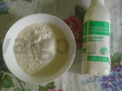 Auksinės blynai su kefyru Žingsnis 2