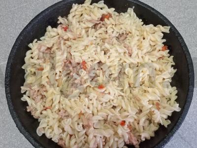 Makaronai su daržovėmis ir triušio faršu Žingsnis 6