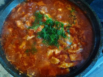 Guliašas su daržovėmis ir prieskoniais Žingsnis 7