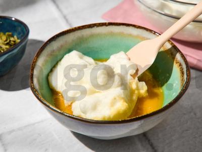 Biskvitinis omletas su ožkų sūriu ir pesto Žingsnis 4