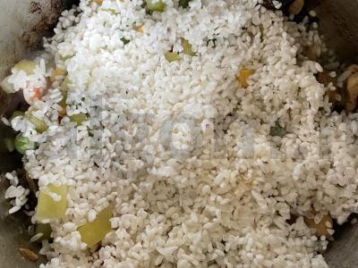 Havajų mišinys su ryžiais, grybais ir vištienos filė Žingsnis 5