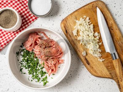 Grikių košė su kalakutienos kotletais Žingsnis 2