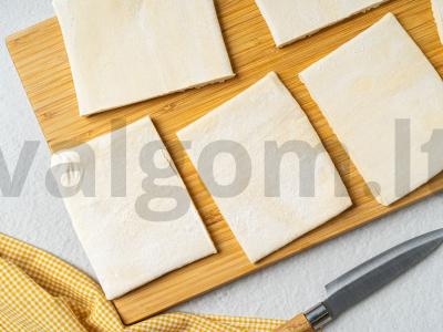 Sluoksniuotos pyragėliai su moliūgu ir obuoliu Žingsnis 3