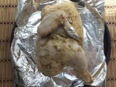 Vištiena su prieskoniais ir česnako aliejumi Žingsnis 2