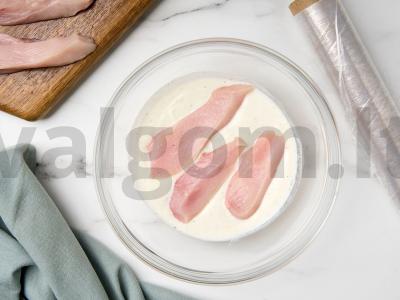 Vištienos stripsai oro grilyje Žingsnis 2