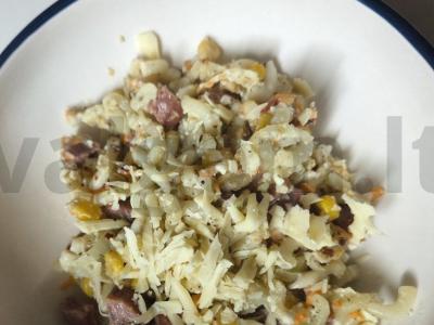 Karbonaara su varškės padažu pagrindine nuotrauka