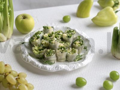 Žaliosios spring-rolai pagrindine nuotrauka