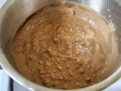 Kavos avižinė košė su šokoladu ir žemės riešutais Žingsnis 5