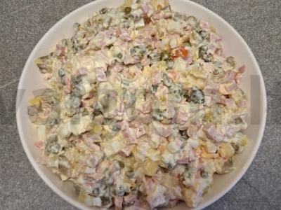 Olivje salotos su doktorine dešra per 30 minučių Žingsnis 9