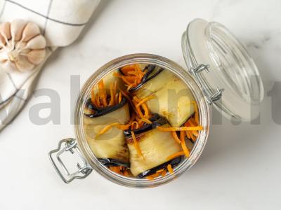 Baklažanų ritinėliai žiemai Žingsnis 4