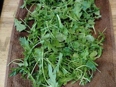 Salotos su avokadu, paprikomis ir halumi Žingsnis 1