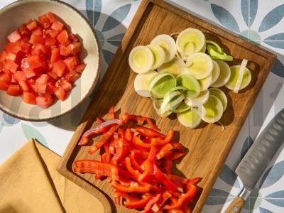 Kinietiška sriuba su funčozomis ir daržovėmis Žingsnis 3