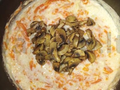 Morkų žiulienas su grybais Žingsnis 13