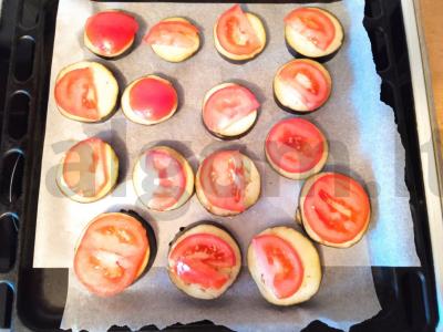 Baklažanai, kepti su bekonu ir mocarela Žingsnis 4