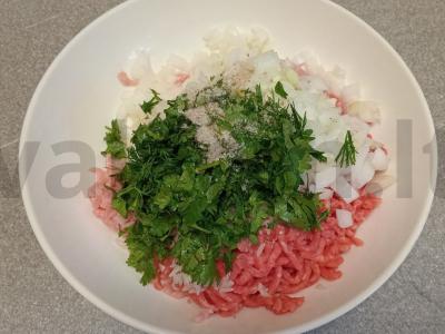 Dolma su kiaulienos ir jautienos faršu Žingsnis 5