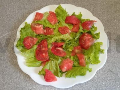 Salotos su daržovėmis, vištiena ir grietinės padažu Žingsnis 2