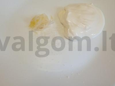 Salotos su daržovėmis, vištiena ir grietinės padažu Žingsnis 8