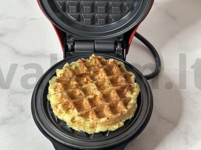 Varškės vafliai su vyšnių konfitu Žingsnis 3