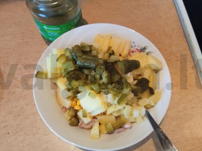 Karštai rūkyto menkės ir bulvių salotos Žingsnis 4