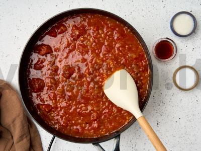 Karmelos Sopranos keptos makaronai „Ziti“ Žingsnis 6