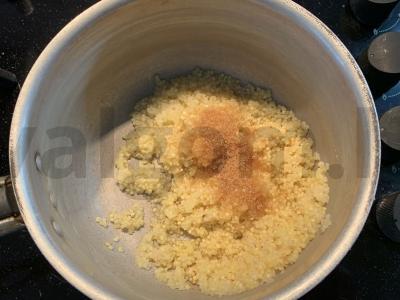 Pšenių košė su pienu ir nektarinu Žingsnis 3