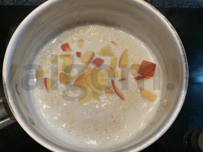 Pšenių košė su pienu ir nektarinu Žingsnis 5