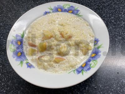 Pšenių košė su pienu ir nektarinu Žingsnis 6