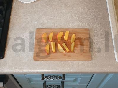 Lengvas vaisių salotas su varške ir vaisiais Žingsnis 1