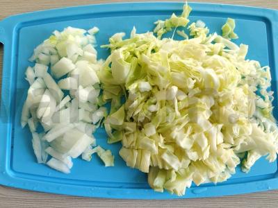 Kepti daržovės su kalakutų kotletais Žingsnis 2