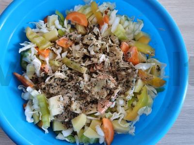 Kepti daržovės su kalakutų kotletais Žingsnis 5