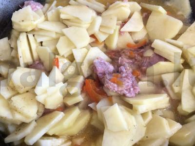 Bulvių padažas su kumpiu Žingsnis 10