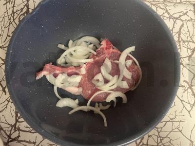 Kepinta kiaulienos nugarinė be aliejaus Žingsnis 1