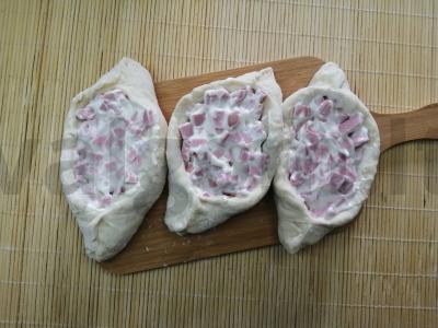 Kepamos mielinės valtelės su virtos dešros įdaru Žingsnis 7