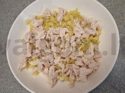 Okroška su kalakutienos filė ir daikonu beržo sultyse Žingsnis 3