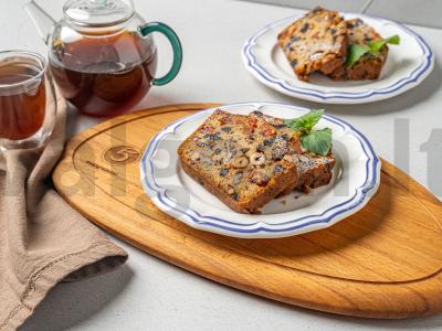 Angliškas kalėdinis keksas pagrindine nuotrauka