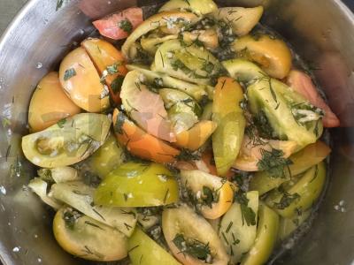 Marinuoti žali pomidorai pagrindine nuotrauka