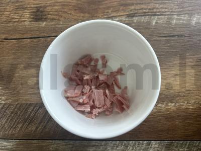 Tortilijos su kiaulienos kaklu ir sūriu Žingsnis 1