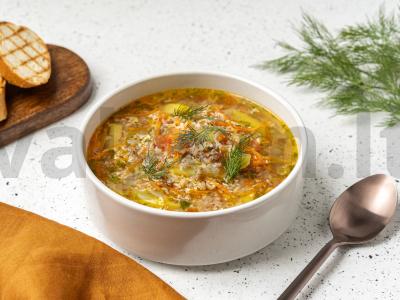 Grikių sriuba su kiaušiniu pagrindine nuotrauka