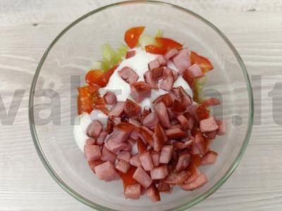 Užkandis su dešra ant ruginių duonos Žingsnis 4