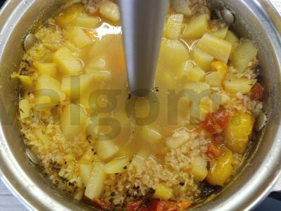 Kreminė sriuba su kvietiniais grūdais Žingsnis 5