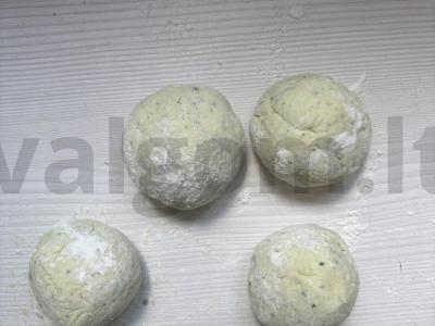 Žalios varškės bandelės su rukola Žingsnis 9