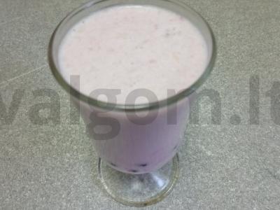 Pieninis kokteilis su bananais, avietėmis ir tapioka Žingsnis 7