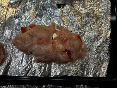 Vištienos filė, kepta su paprikomis ir kreminiu sūriu Žingsnis 7