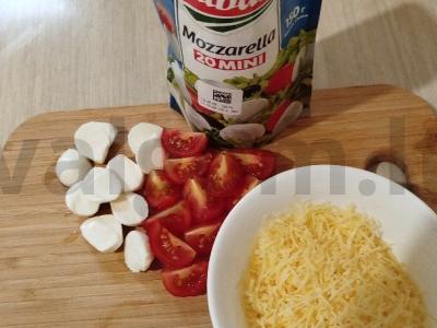 Vištienos kotletai su mocarela ir vyšniniais pomidorais Žingsnis 5