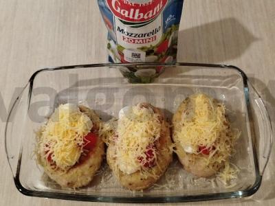 Vištienos kotletai su mocarela ir vyšniniais pomidorais Žingsnis 7