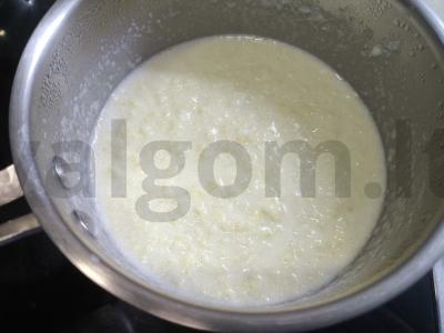 Pieninė perlinių kruopų košė su manų miltais Žingsnis 4