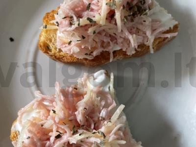 Brusketa su virtine dešra Žingsnis 7