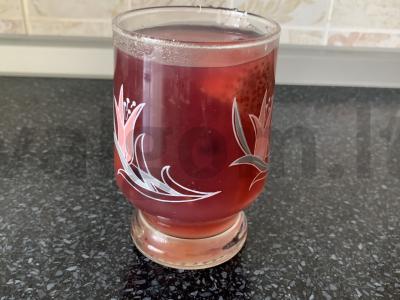 Mėlynių, aviečių, braškių ir slyvų kisielius Žingsnis 6